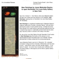 June Kelly Gallery Press Release